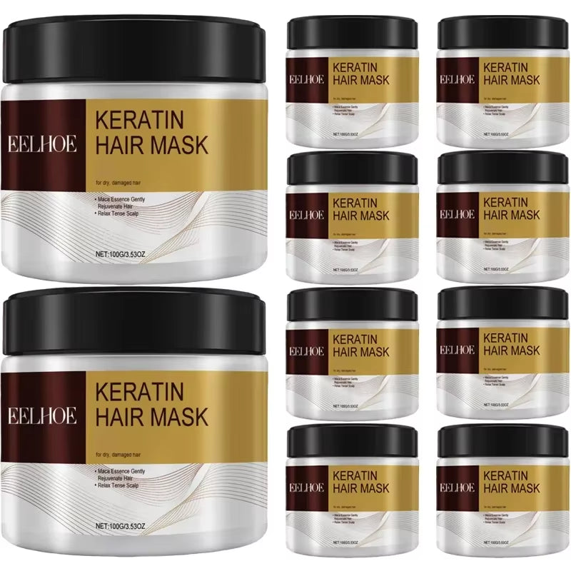 100G Collagen Hair Mask Keratin Hair Treatment Deep Repair Argan Oil Collagen Essence Keratin Conditioner for Dry Damaged Hair