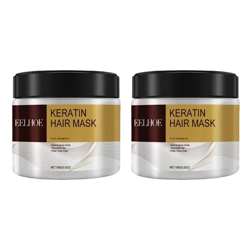 100G Collagen Hair Mask Keratin Hair Treatment Deep Repair Argan Oil Collagen Essence Keratin Conditioner for Dry Damaged Hair