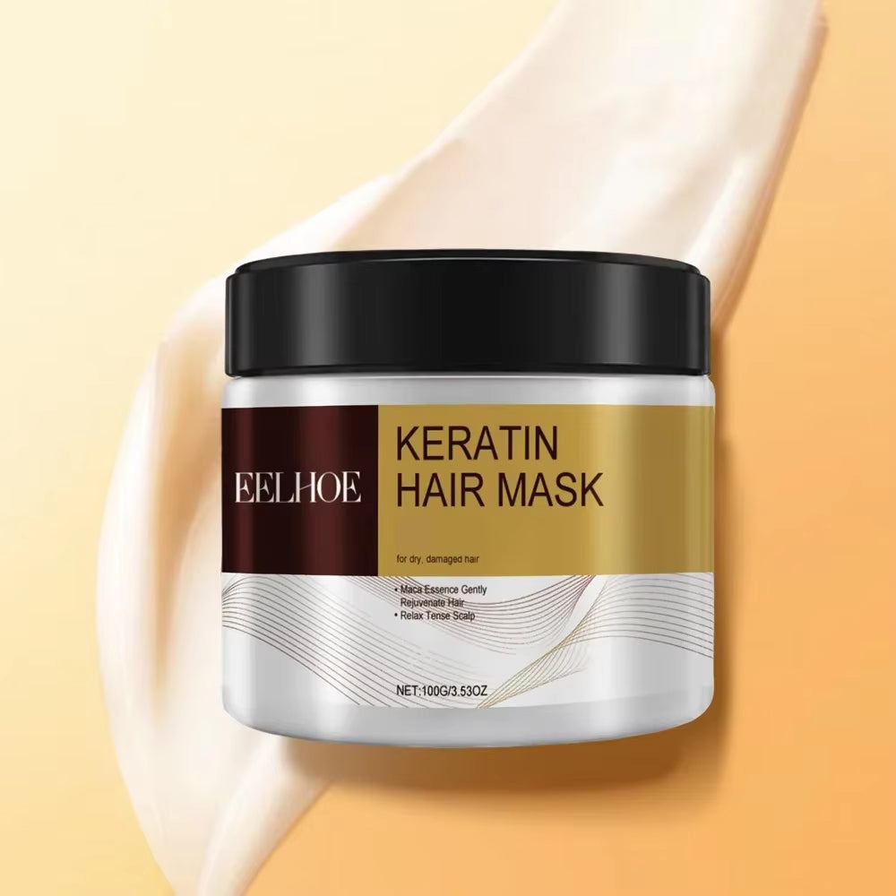 100G Collagen Hair Mask Keratin Hair Treatment Deep Repair Argan Oil Collagen Essence Keratin Conditioner for Dry Damaged Hair
