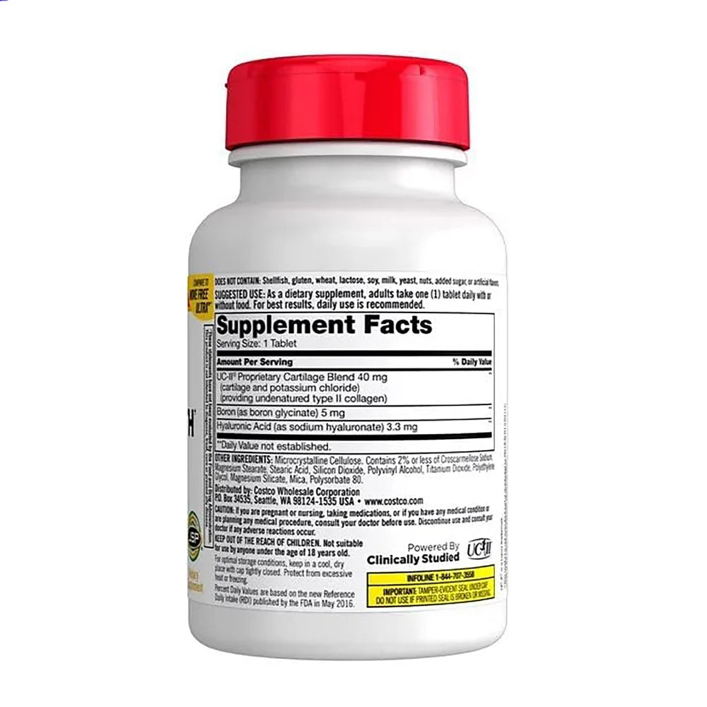 Kir-Kland Signature Triple Action Joint Health Undenatured Type II Collagen Supplement , Helps Support Joints & Cartilage and Bone, 110 Coated Tablets