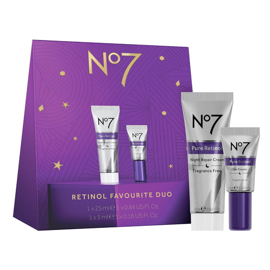 Retinol Favorite Gift Set - Skincare Set Includes Retinol Night Repair Cream & Retinol Eye Cream - Visibly Smoothes, Plumps & Firms Complexion with Collagen Peptides + Shea Butter (2 Count)