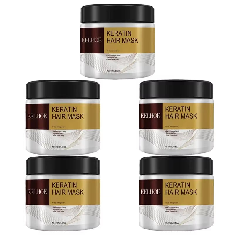 100G Collagen Hair Mask Keratin Hair Treatment Deep Repair Argan Oil Collagen Essence Keratin Conditioner for Dry Damaged Hair